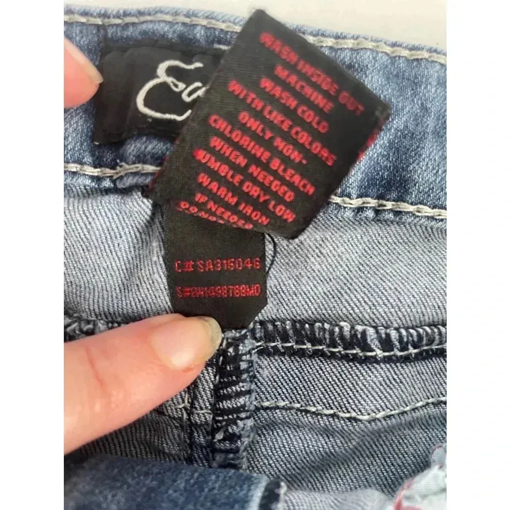 Women's Earl Jeans Barely Boot Bling Y2K Bootcut Jeans Size 10 Blue GUC! 0122 Blue - Image 14