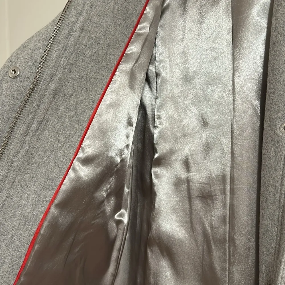 J. Crew Wool Melton Duffle Coat petite gray hooded cocoon peacoat jacket gray 00 - Image 7