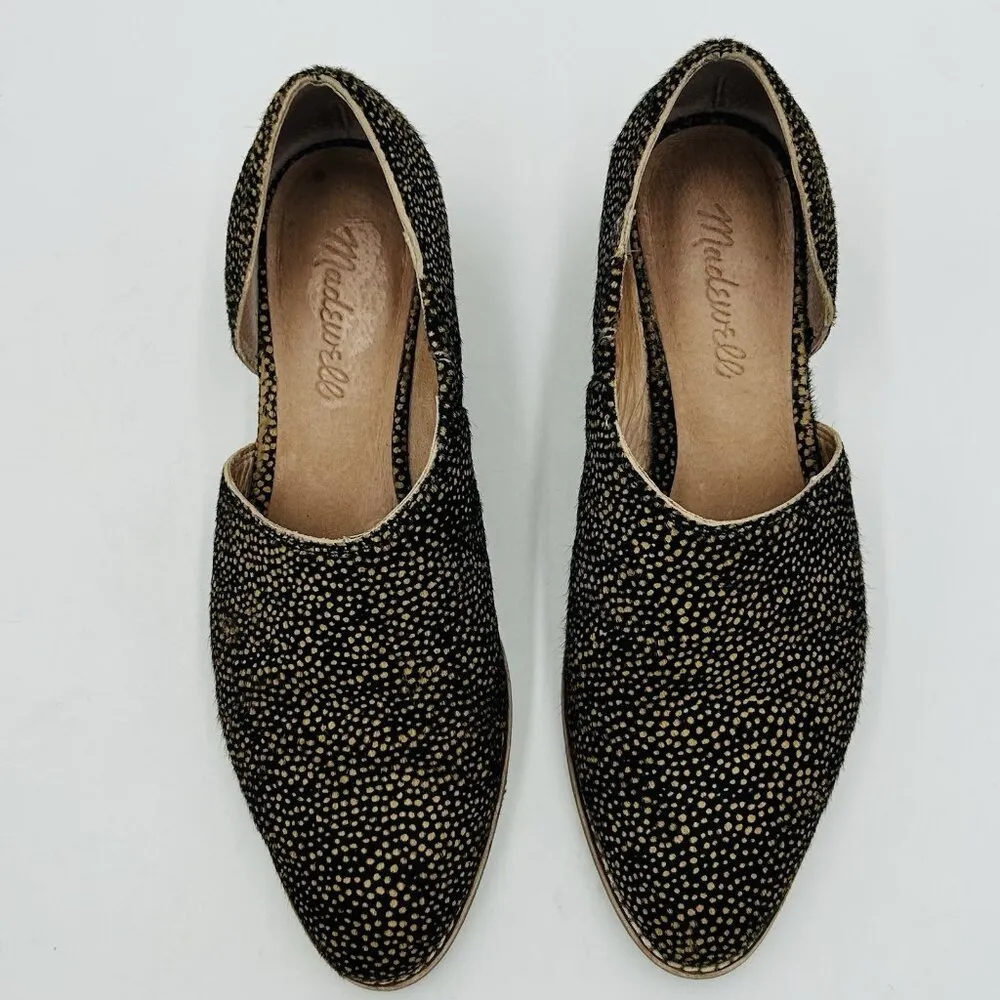 MADEWELL Sz 6 Lucie Spotted Calf Hair Bootie Shoes Leopard Side Cutout Leather - Image 3