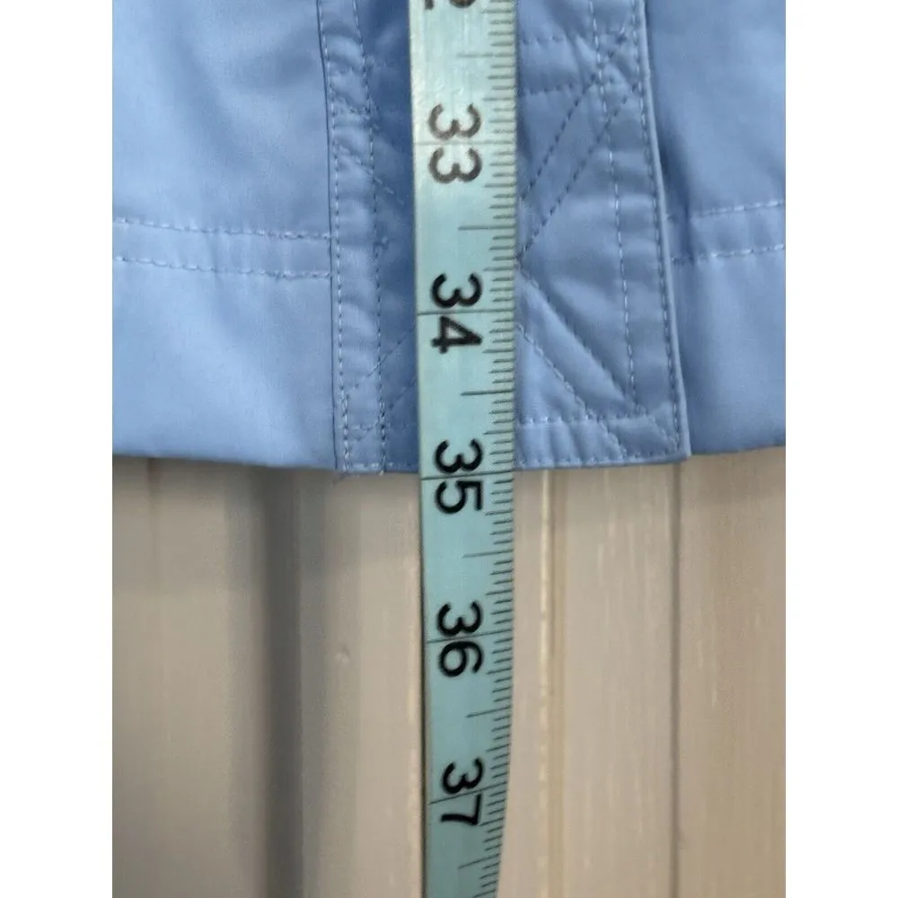 White Stag Light Blue Long Sleeve Zip/Snap Up Rain Jacket Size M (8-10) Pockets - Image 4