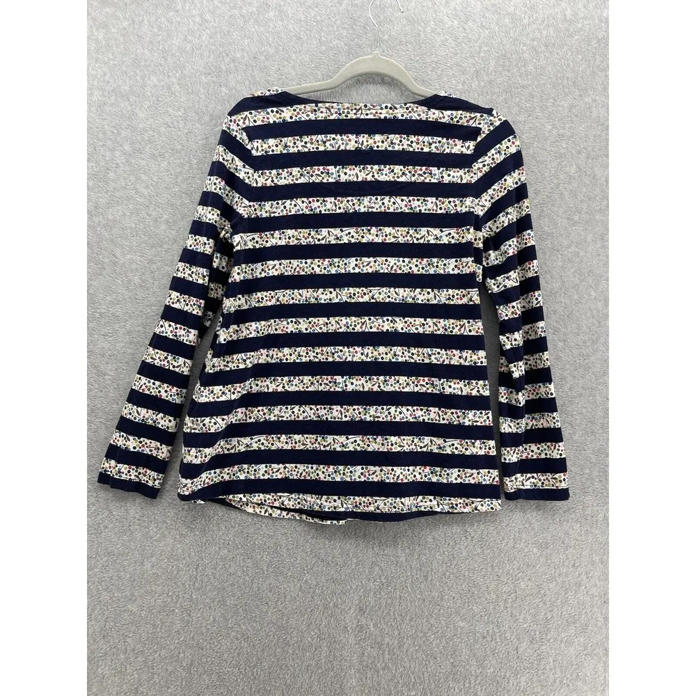 Joules Women's T Shirt Striped Colorful Size 6 Striped Dotted Long Sleeve - Image 3