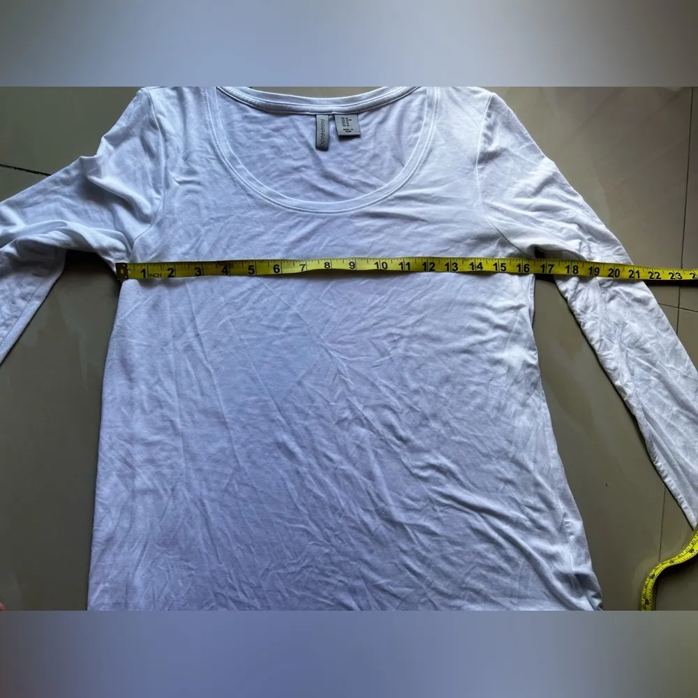 Paraphrase Long Sleeve Tunic Tee PARAPHRASE Women White PulloverT-Shirt Size M - Image 12