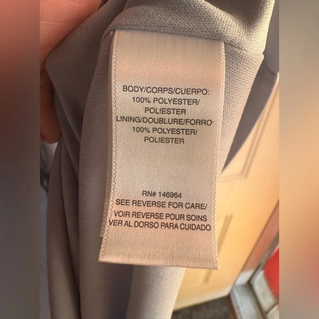 DONNA RICCO New Y Blue Metallic Moon Print Sleeveless Midi Dress Women’s Size 4 - Image 4