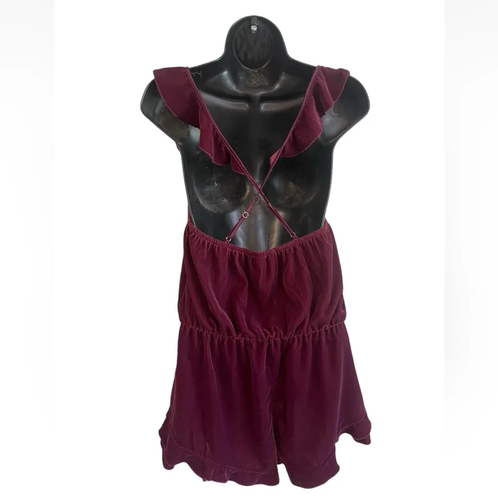 Victoria Secret Purple Velvet Romper Size Small - Image 7