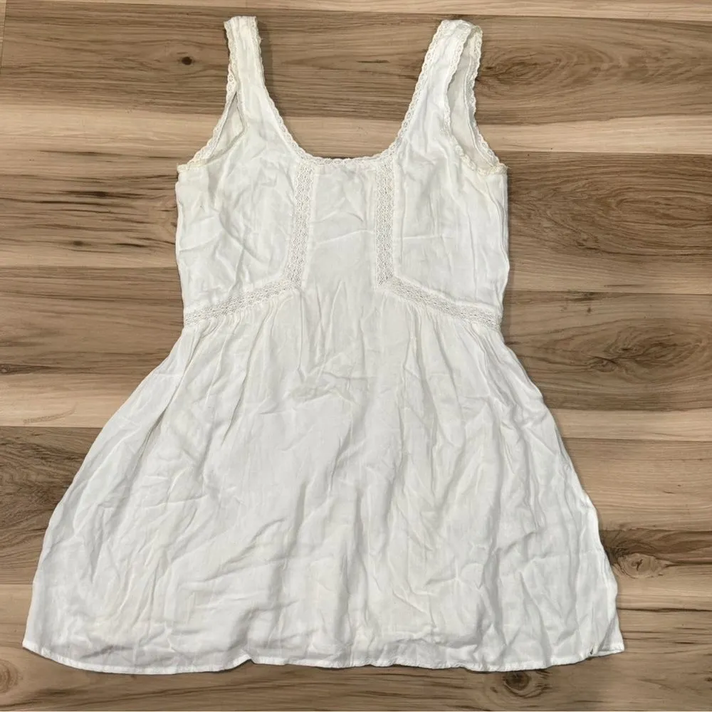 Volcom White Lace Detail Lightweight Mini Dress Women’s XS - Image 2