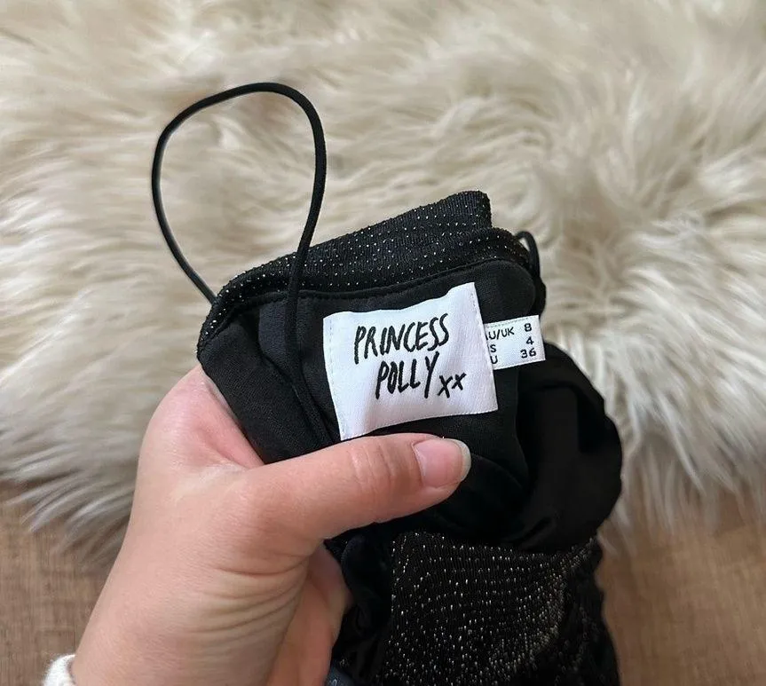 PRINCESS POLLY Reeva Mini Dress Black - Image 8