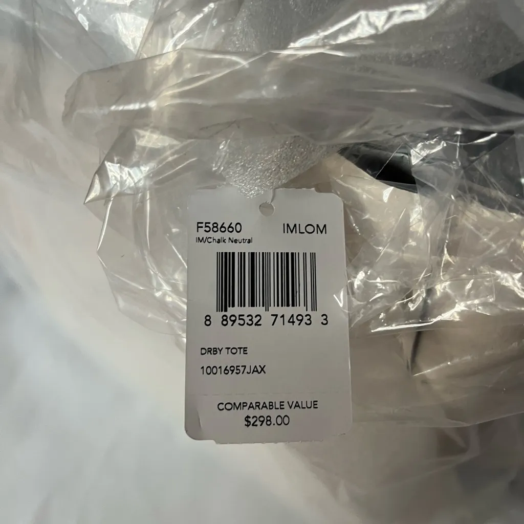 Coach Pebble Leather Derby Tote - Chalk / Neutral - Image 5