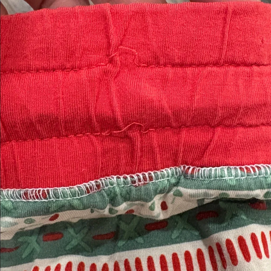 Little Sleepies Fair Isle Holiday Christmas Ladies Pajama Pants Medium Red - Image 8