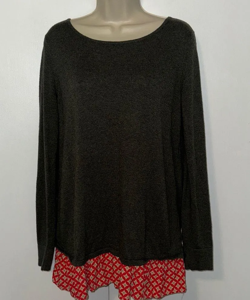 Matilda Jane My Miracle Twist Back Sweater w Ruffle Layered Look Women’s S Small - Image 1