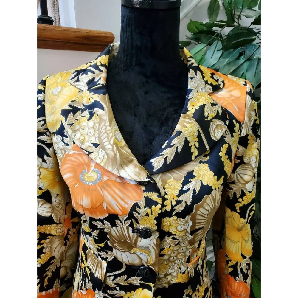 Jones Wear Women's Floral Polyester Long Sleeve Single Breasted Blazer Size 6P - Image 3