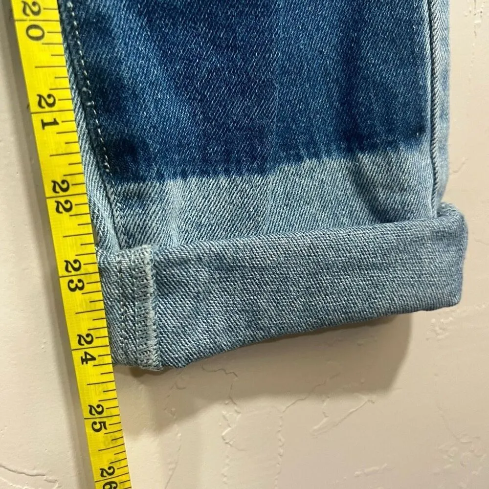 Princess Polly Patchwork Jeans Women Light Denim High Rise Straight Leg Size 2 - Image 4