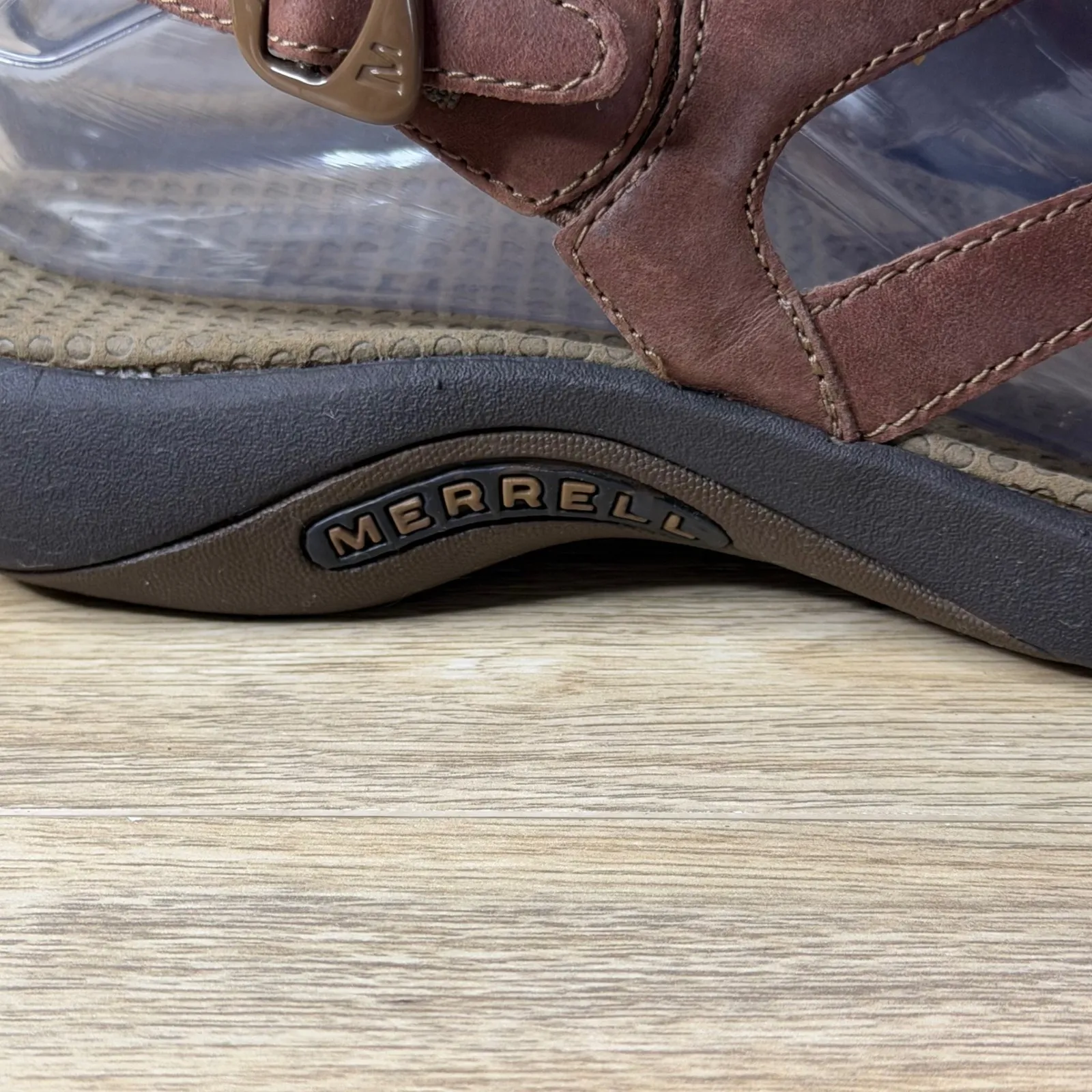 Merrell Agave Sandal Womens US 7Brown Leather Strappy Outdoor Performance Hiking - Image 9
