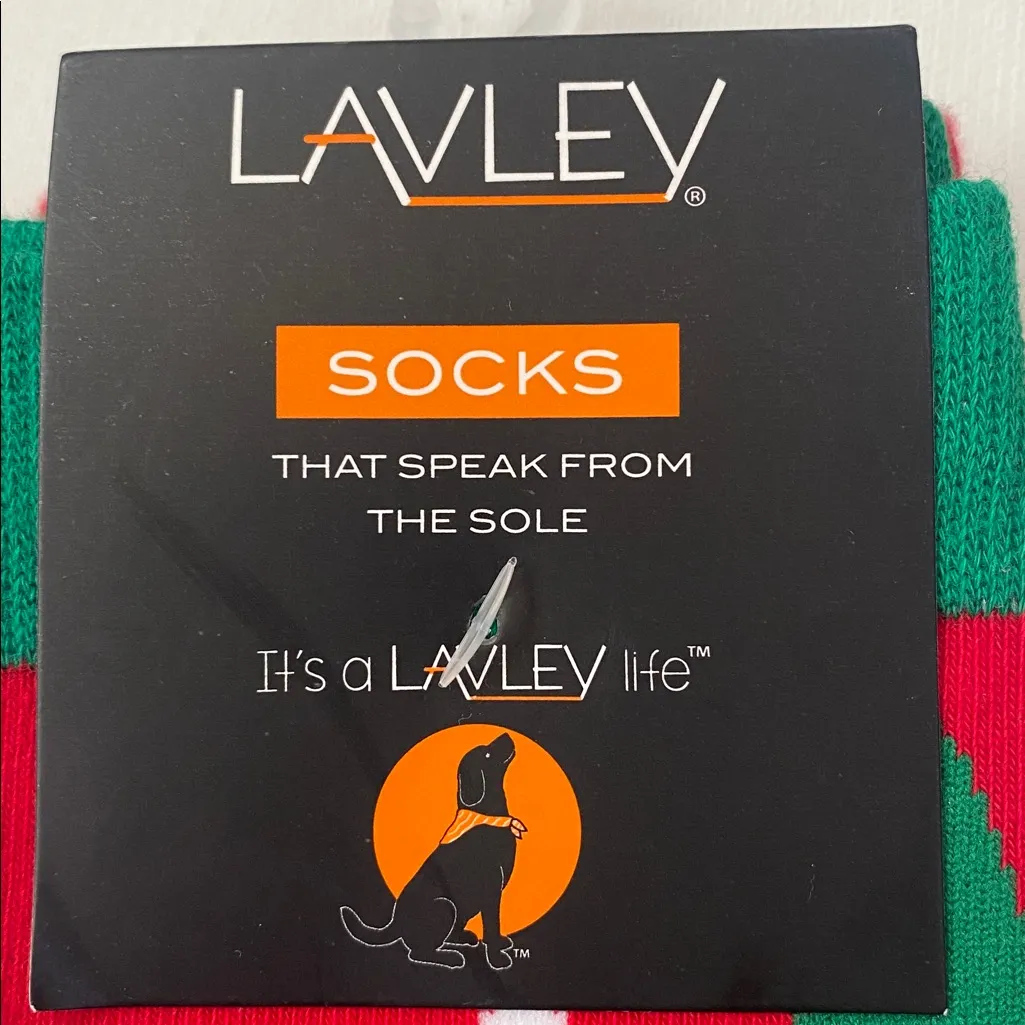 Lavley long Christmas holiday socks Red - Image 4