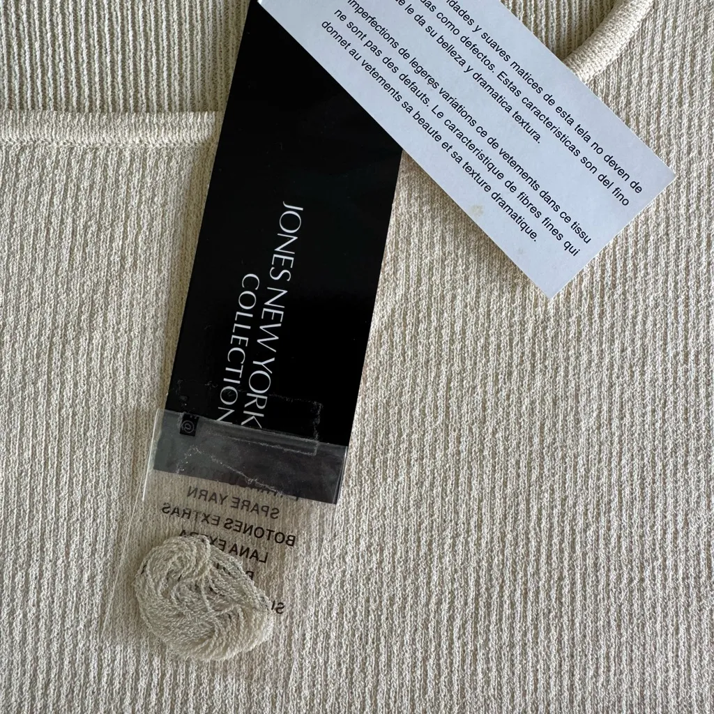 Jones New York Butter Yellow Ribbed Square Neck Sleeveless Knit Top Size XL New - Image 7