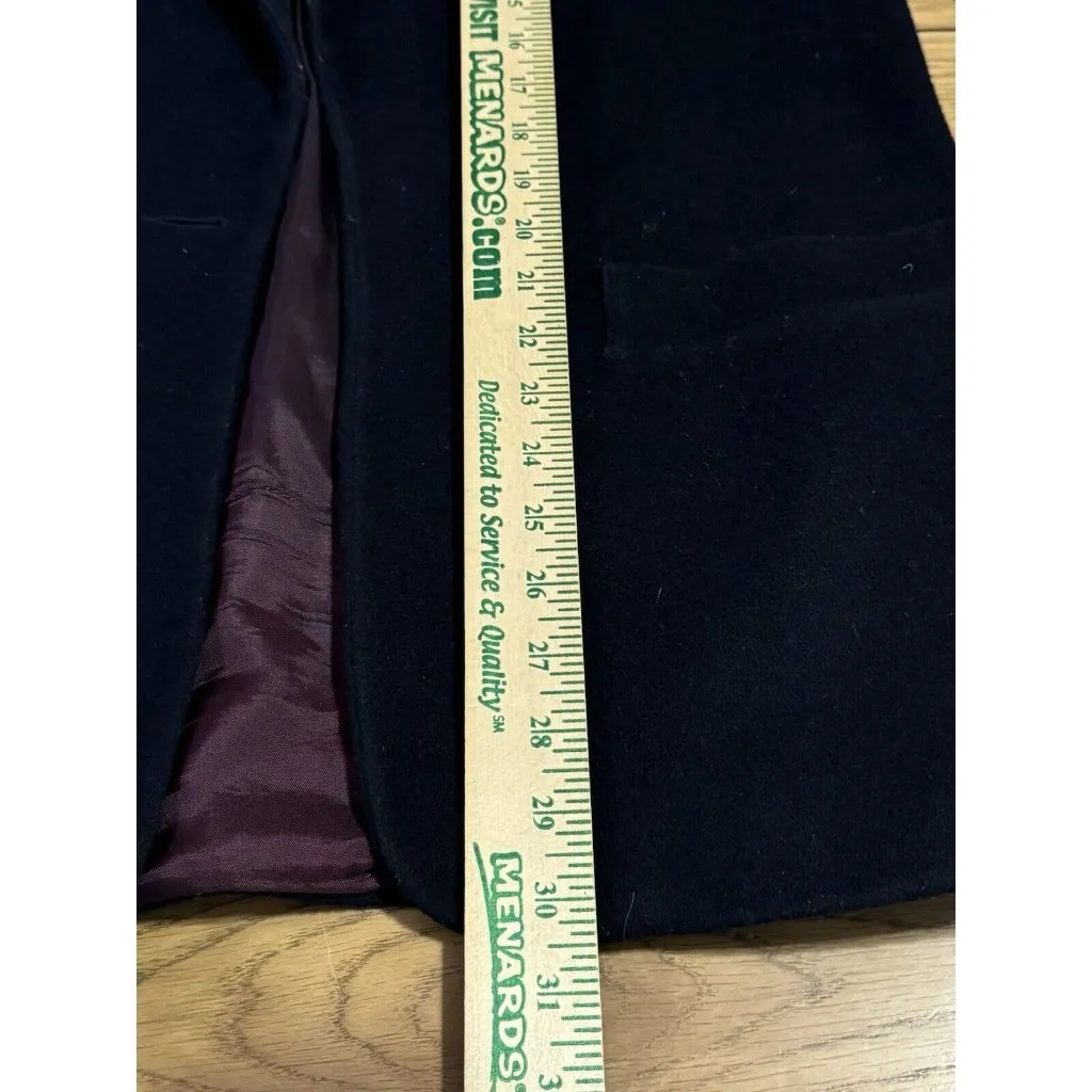 Louben Open Front Black Blazer Jacket Sweater Size 4 Career Designer Luxury VTG - Image 4