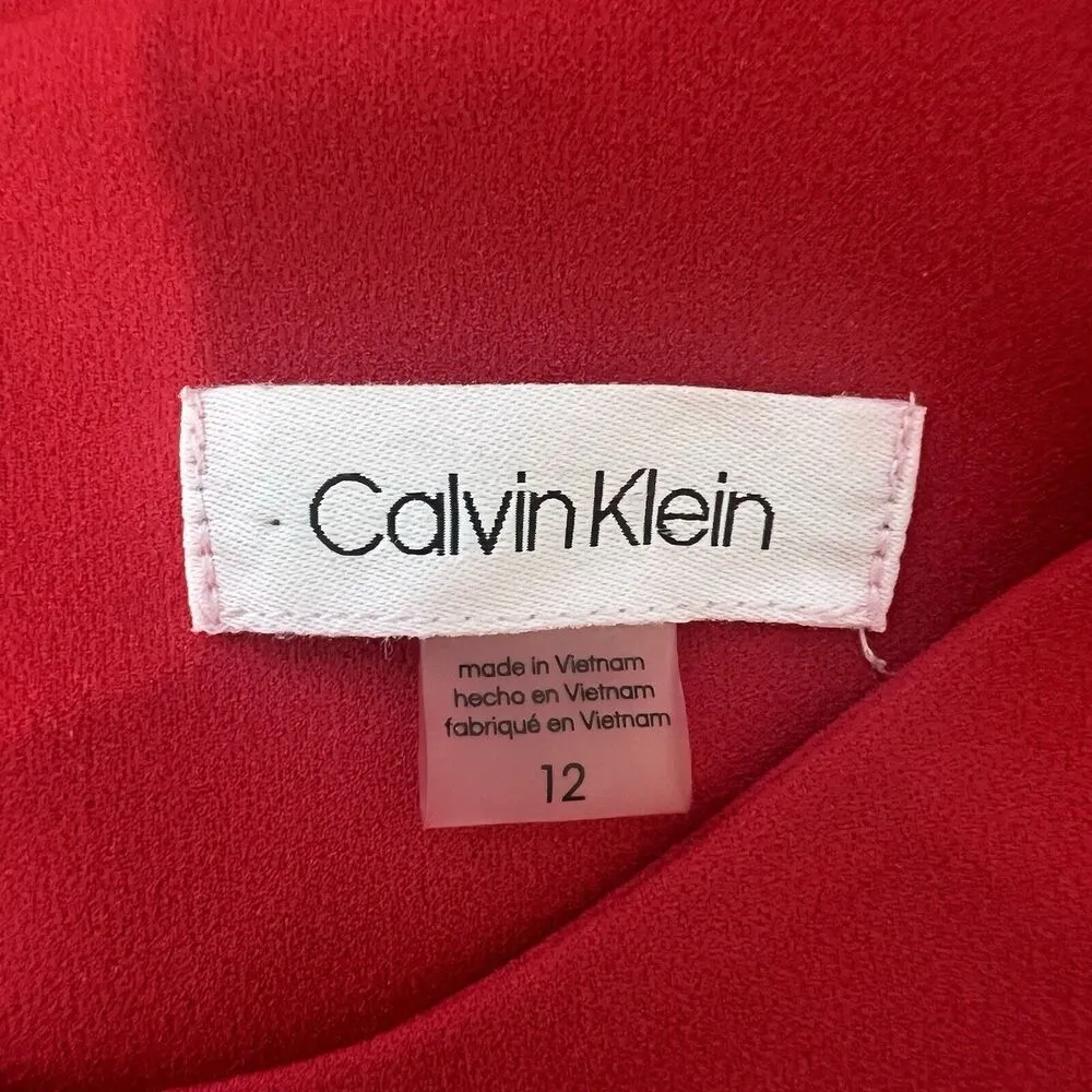 Calvin Klein 12 Jumpsuit Sleeveless Cut Out Stretch Straight Leg Pockets Holiday - Image 10