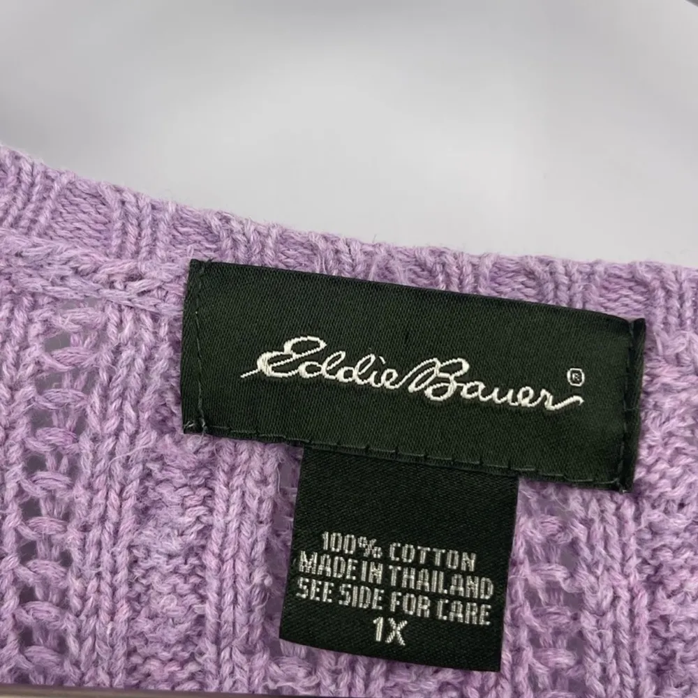 Vintage Granolacore Pastel Purple Grandma Sweater Size 1XL - Image 3