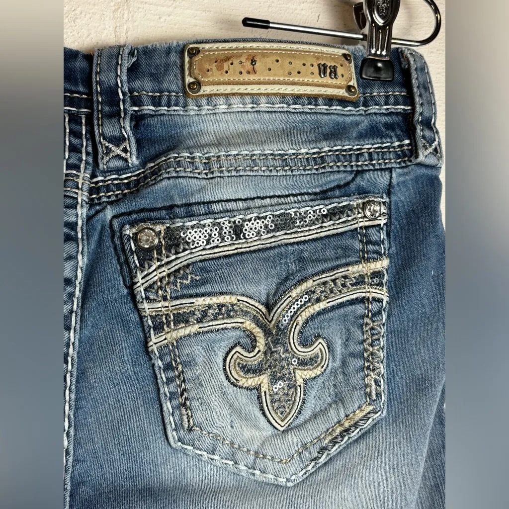 Rock Revival Jaylyn Western Bootcut Woman’s Lightwashed Denim Casual Jeans Sz 29 - Image 5