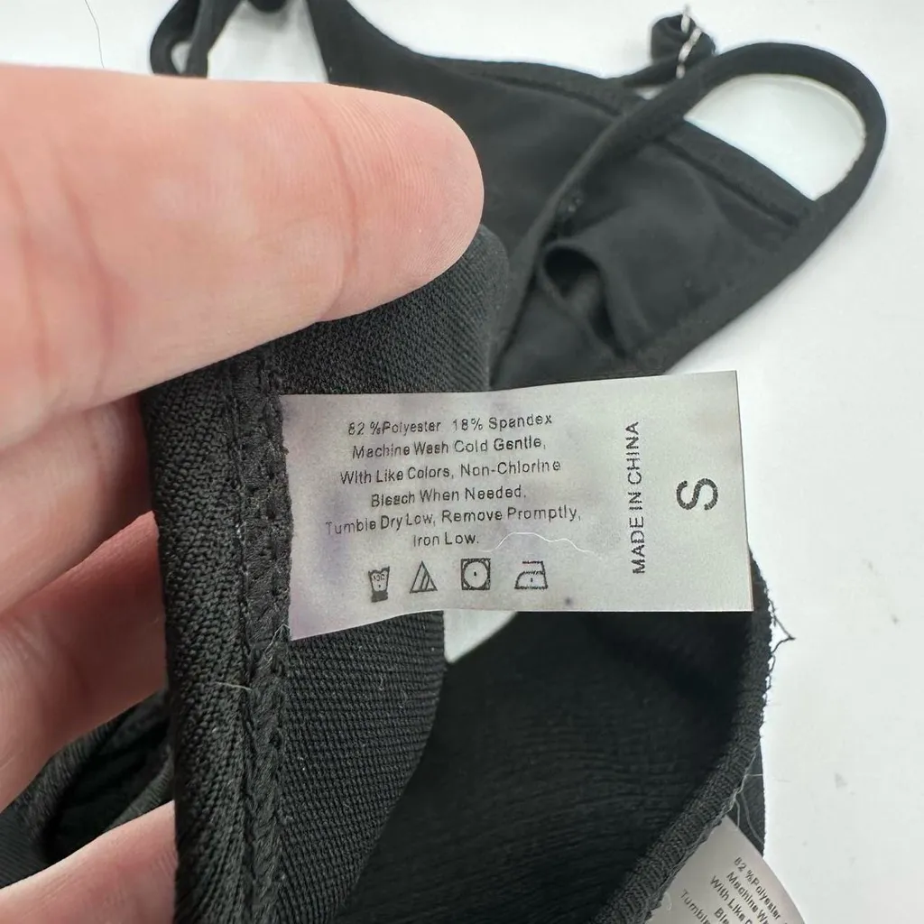 Super Cheeky Grim Reaper "See You in Hell" Bikini size small Black - Image 4