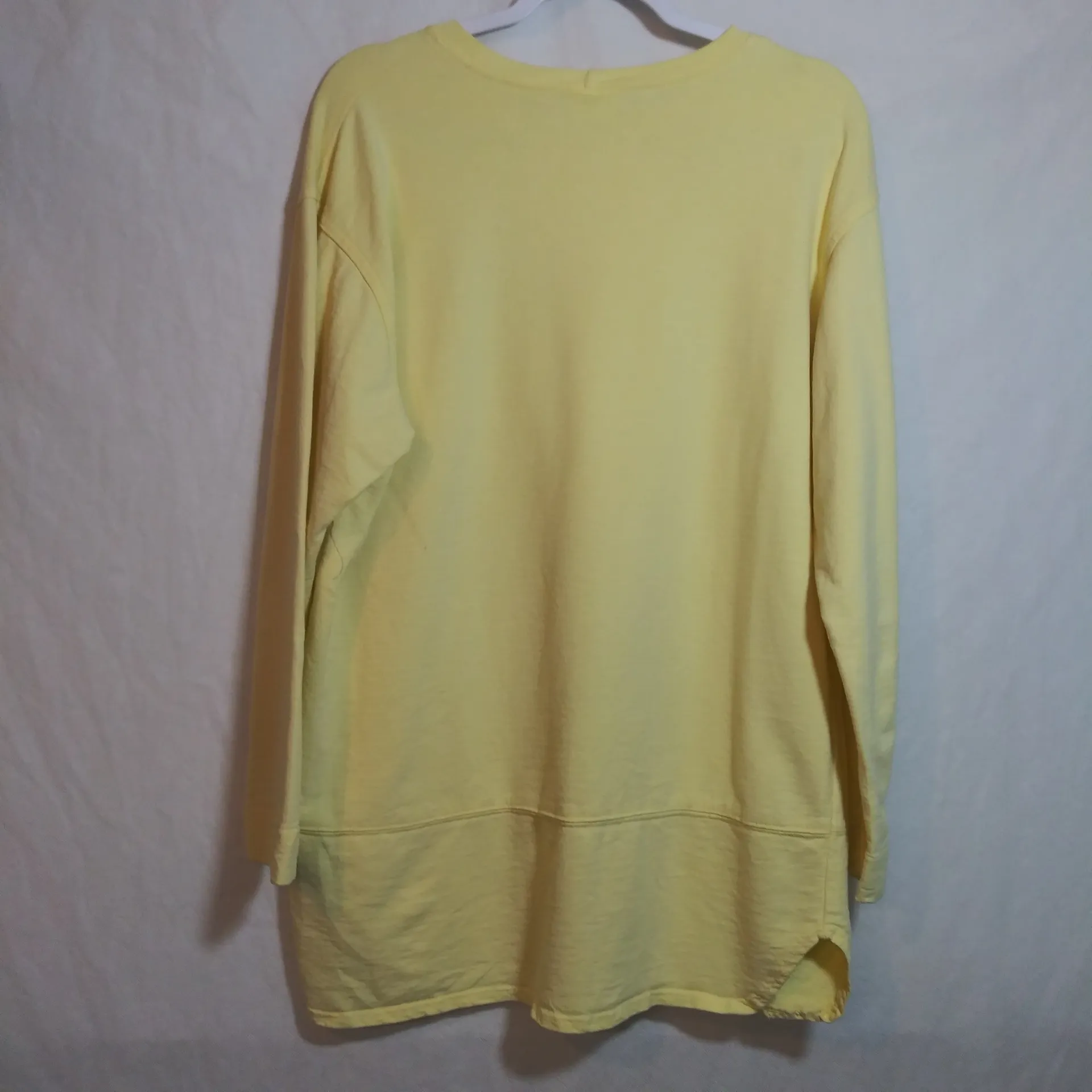 Hot Cotton Butter Yellow Long Sleeve Crew Neck Sweatshirt Size M Size M - Image 7
