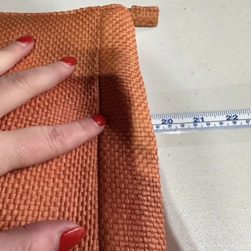 NWT Earth Axxessories Womens Woven Double‎ Handle Tote Shoulder Bag Burnt Orange - Image 10