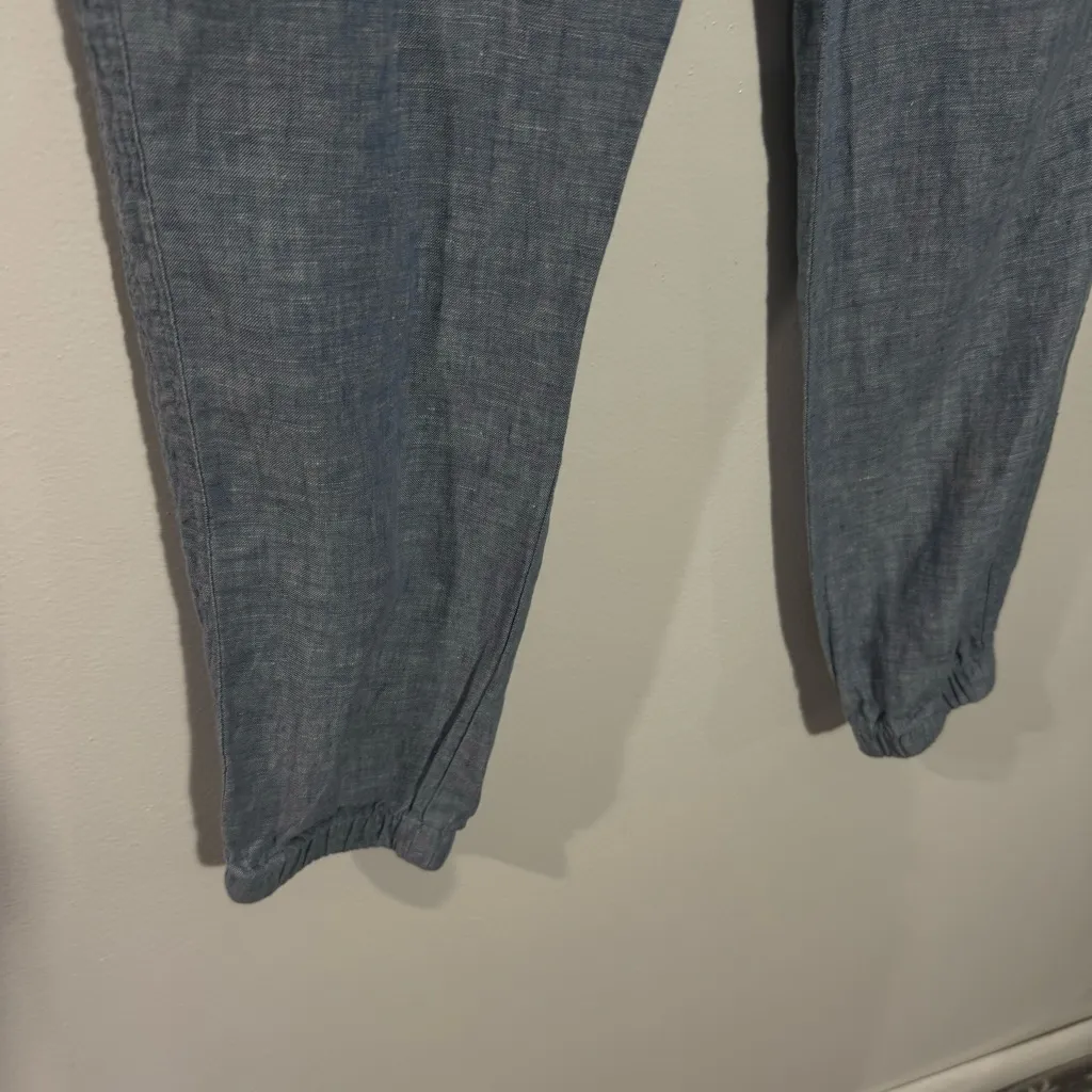 Athleta Cabo Linen‎ Joggers In Blue Size 2 - Image 9