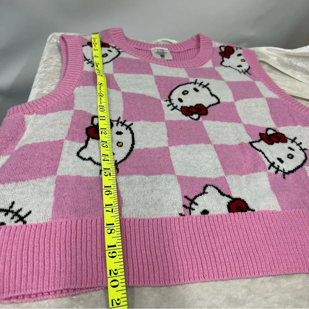 Sanrio Hello kitty pink sweater vest xxl - Image 10