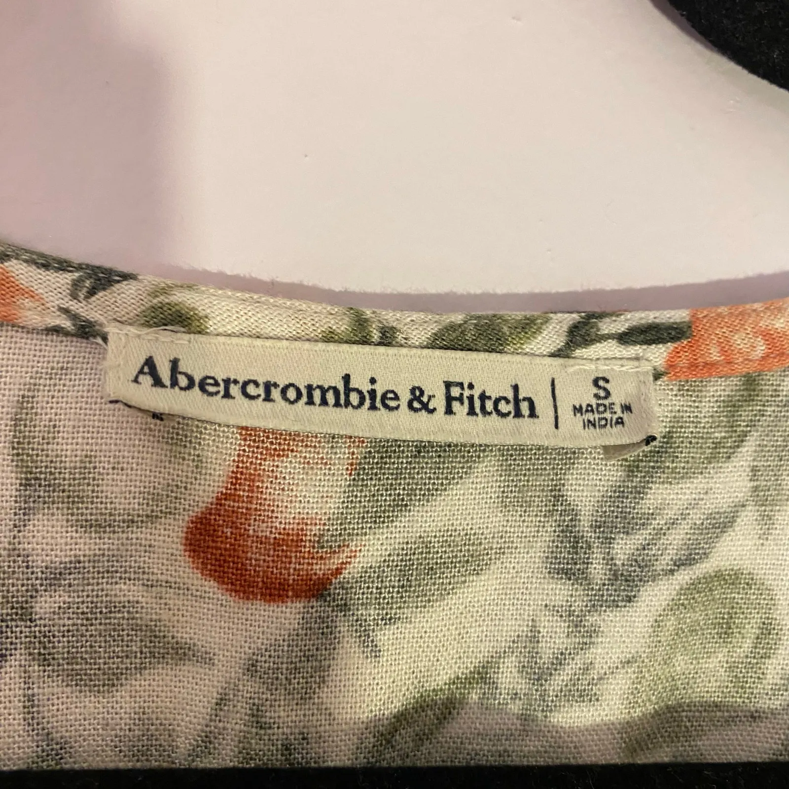 Abercrombie & Fitch Floral Fruit Print Green Red Mini Dress Women's size Small - Image 2