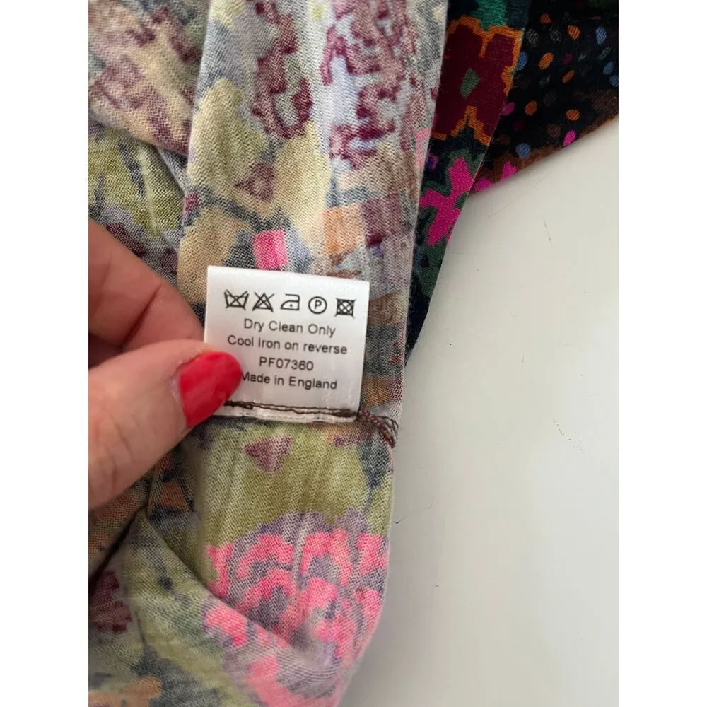 Matthew Williamson Neon Abstract Floral Cap Sleeves Mini Dress sz. UK 8/US 4 Brown - Image 9