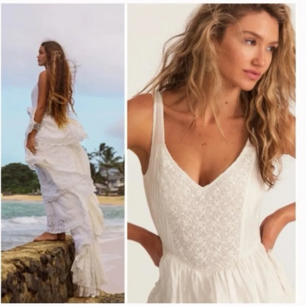 LoveShackFancy Sarabi Gown True White Bridal Dress - Image 2