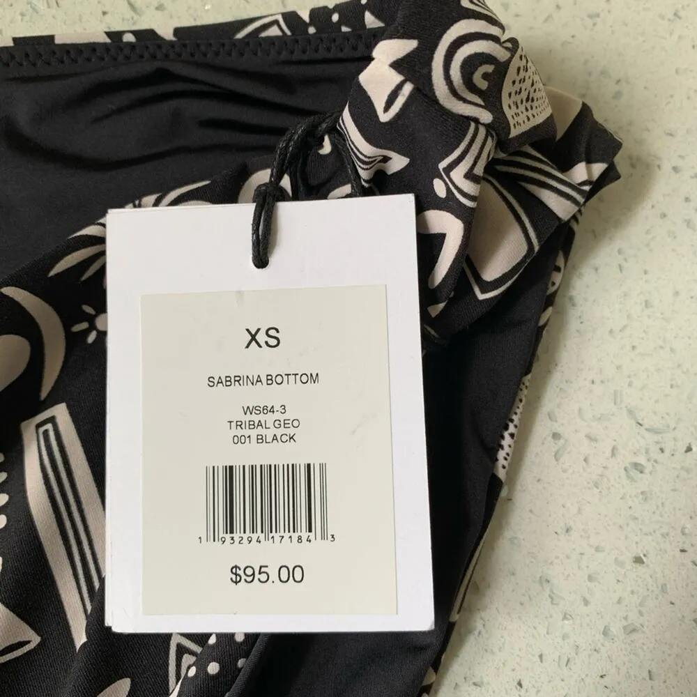 NWT Onia Sabrina Swim High Waist Geo Bikini Bottom XS - Image 7