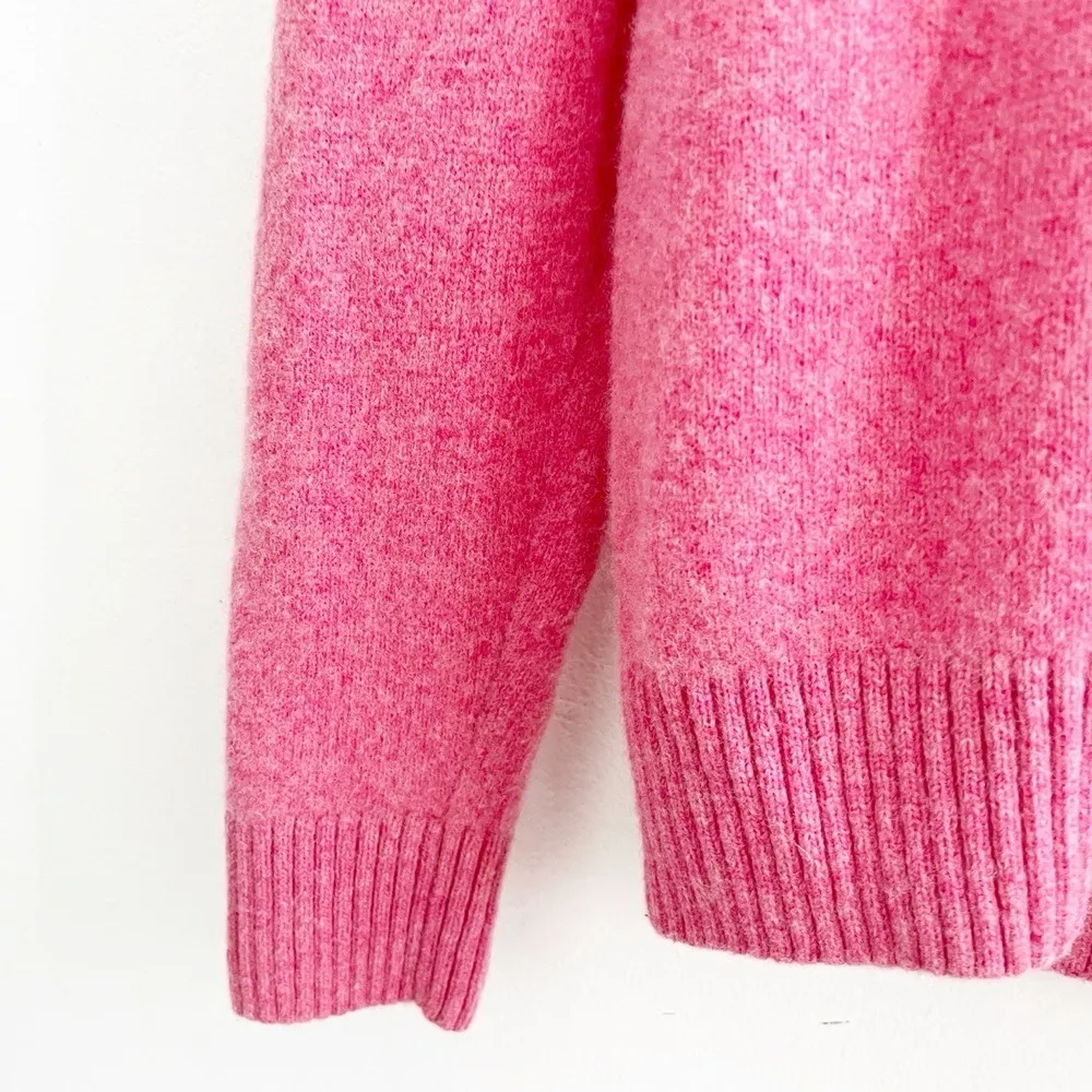 H&M L.O.G.G. Pink Sweater Medium Crew Neck Long Sleeve Ribbed Hem NWOT - Image 9