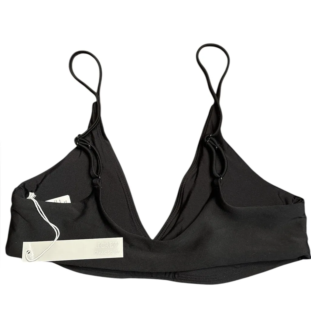 J Crew women’s Lana bikini top in Classic Sculpt black Size S NWT - Image 5
