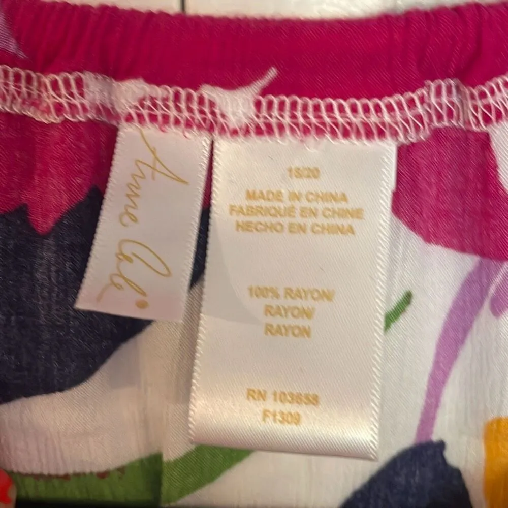 Anne Cole floral cotton coverup dress size xl - Image 6