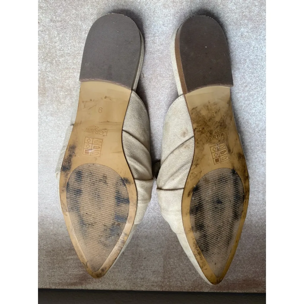 J.Crew Pointed Toe Slip-On Loafers Beige Suede Knotted 9 Preppy Coastal Summer - Image 7