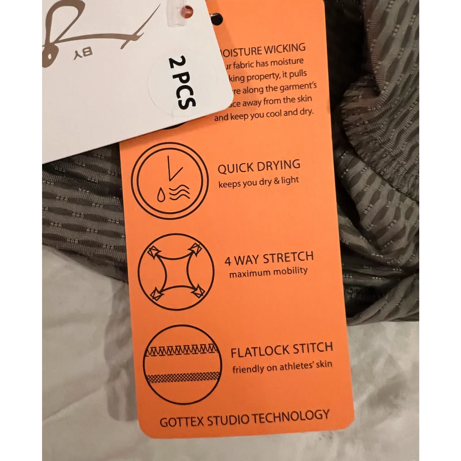 Gottex Womens Athleisure Wear Size XL Beige Top Pants Compression Gym Wear NWT - Image 11