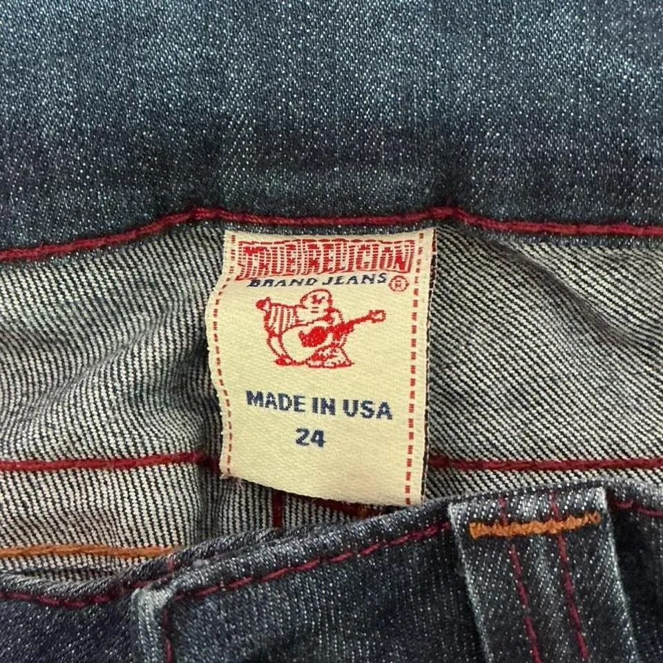 True Religion World Tour Skinny Jeans‎ Dark Wash Denim Womens - Image 5