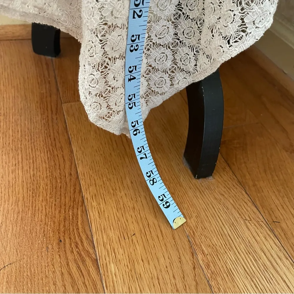 FREE PEOPLE Bring The Romance Midi Maxi Cotton Dress Neutral Sz XS oversized - Image 12