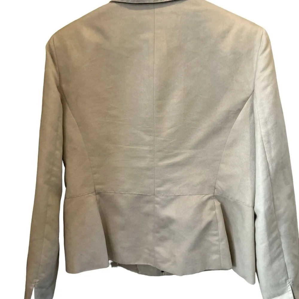 Evan Picone Women's Faux Suede Zipper Front Jacket Size 12 Tan Long Sleeve - Image 9