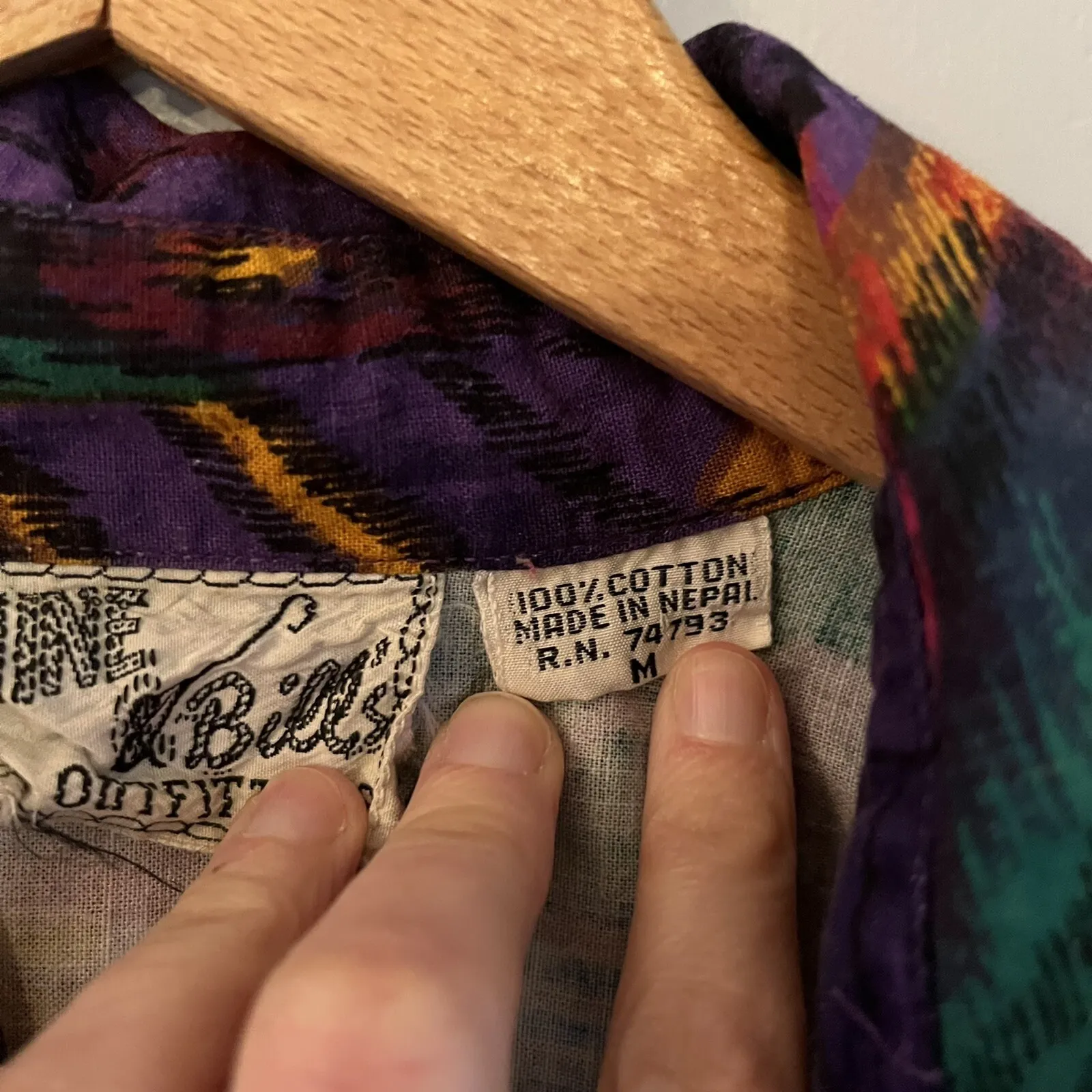 Vintage Mine & Bill's Outfitters Womens Western Button Down Shirt Aztec M Black Size M - Image 6