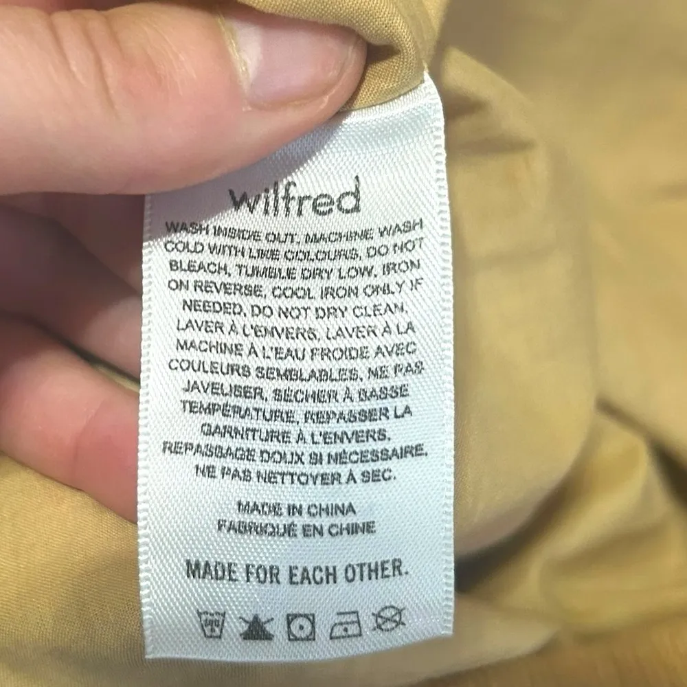 Aritzia Wilfred ISABELLE corduroy dress overall Golden Amber Size 00 XXS Mini - Image 9