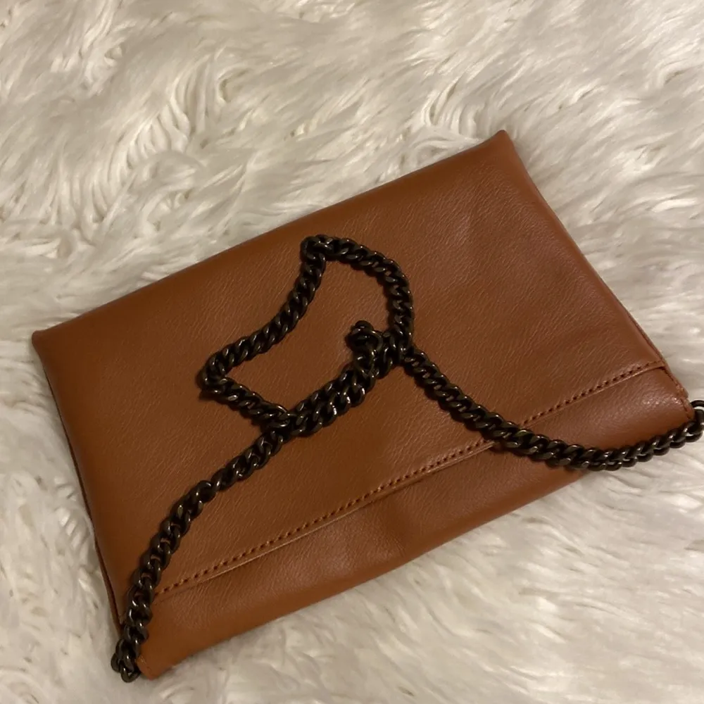 J.Crew 100% Leather Purse /Clutch tan/ brown color excellent condition - Image 8