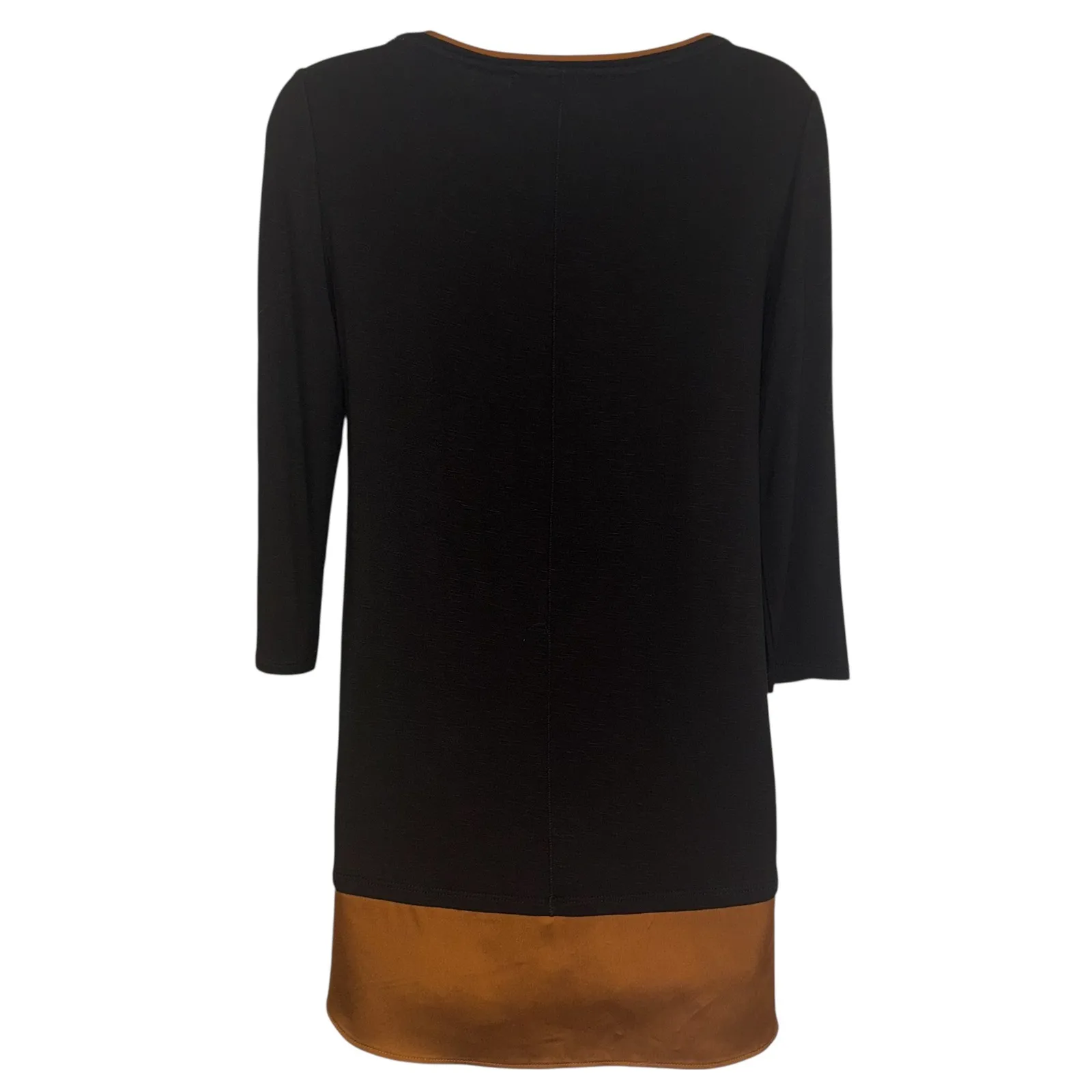 WHITE HOUSE BLACK MARKET Black‎ 3/4" Sleeve Cognac Woven Hem NWT Size XXS - Image 6