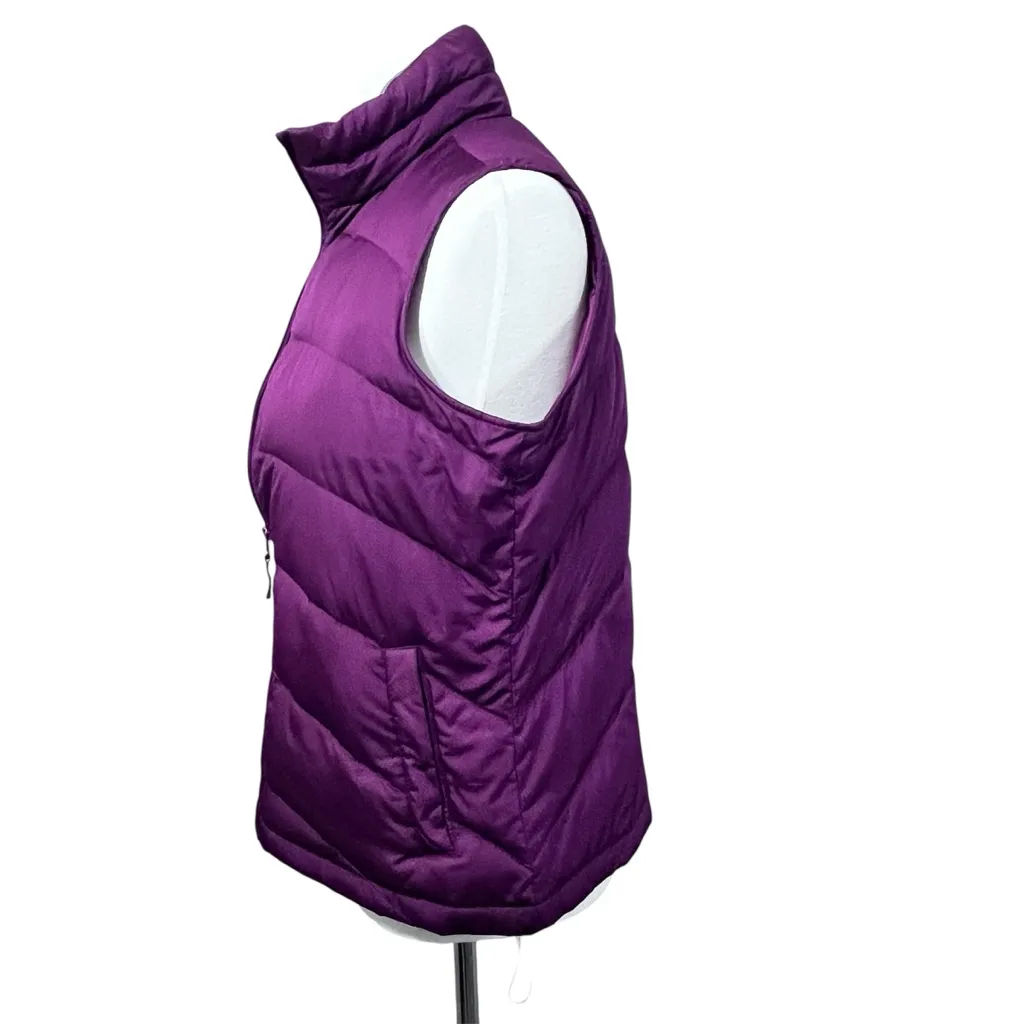 Lands’ End Purple Down Filled Puffer Vest Size Small - Image 3