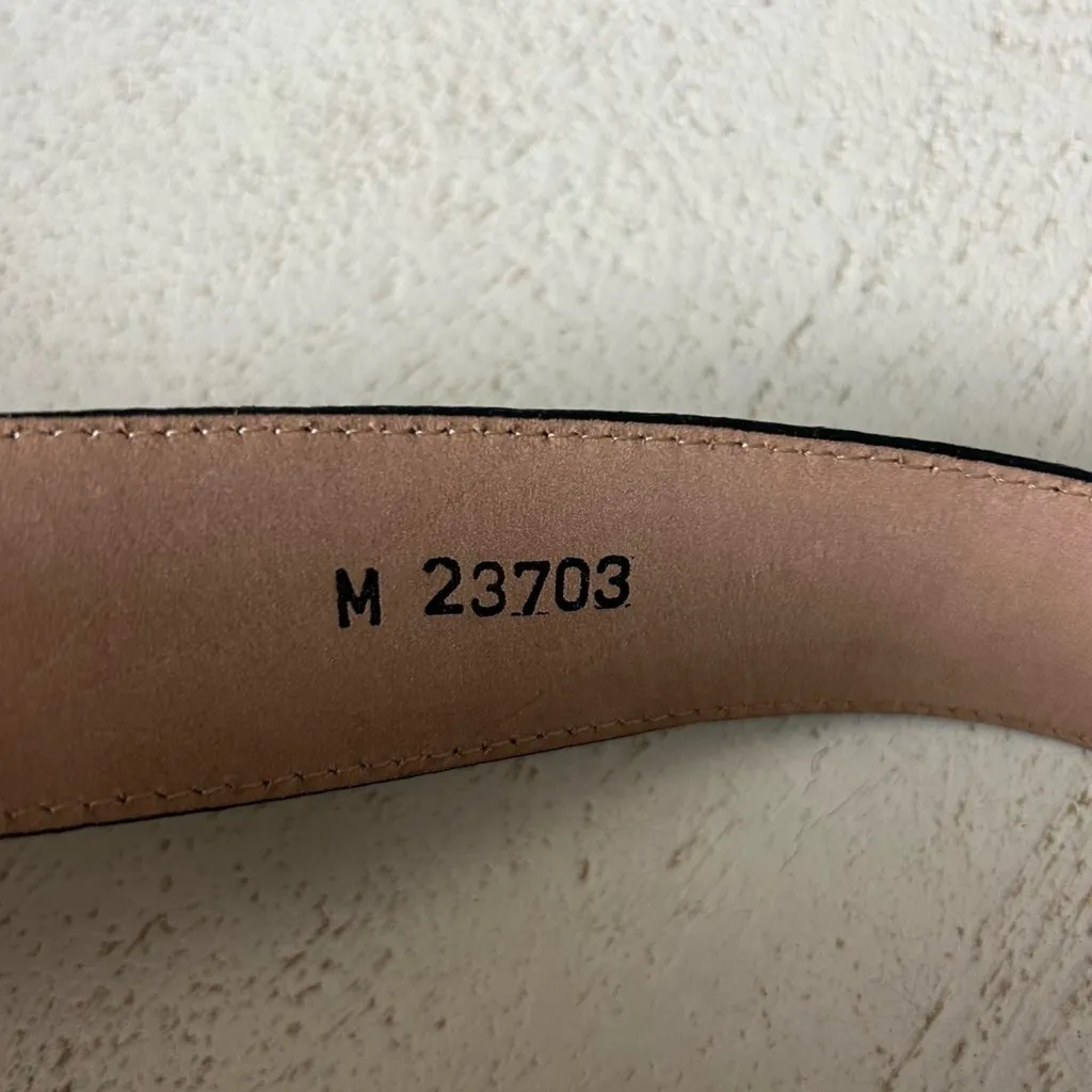 Vintage Brighton Black Belt w/ Chunky Silver + Gold Buckle | Size M - Image 5