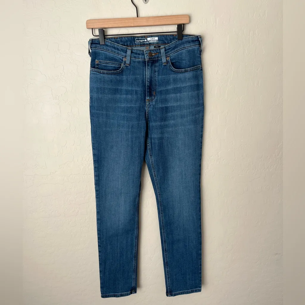 Carhartt Rugged Flex Tapered Jeans High Rise Size 8 Regular Women’s NEW NWT - Image 3