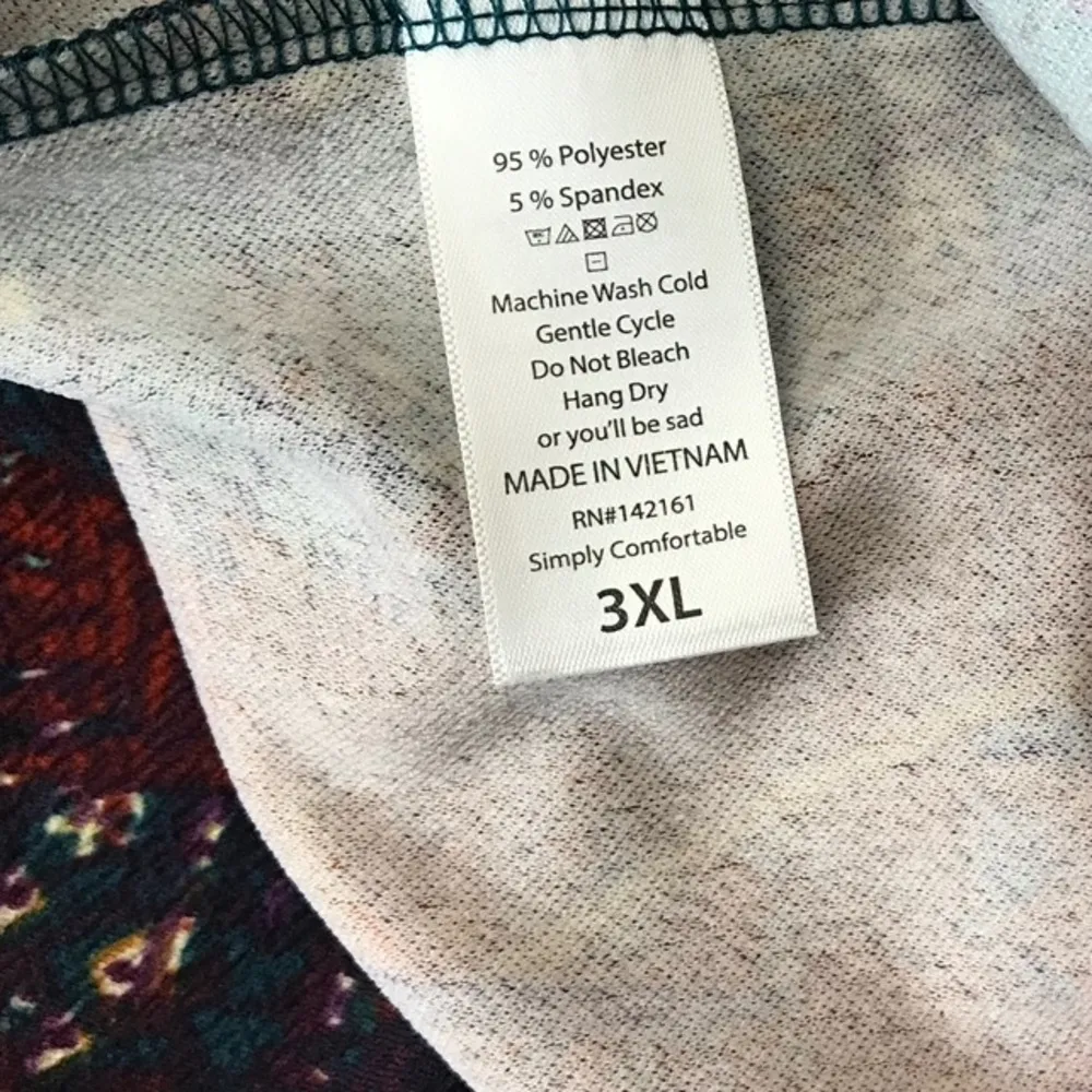 👑LuLaRoe Cassie skirt Multicolor print 3XL NWT - Image 3