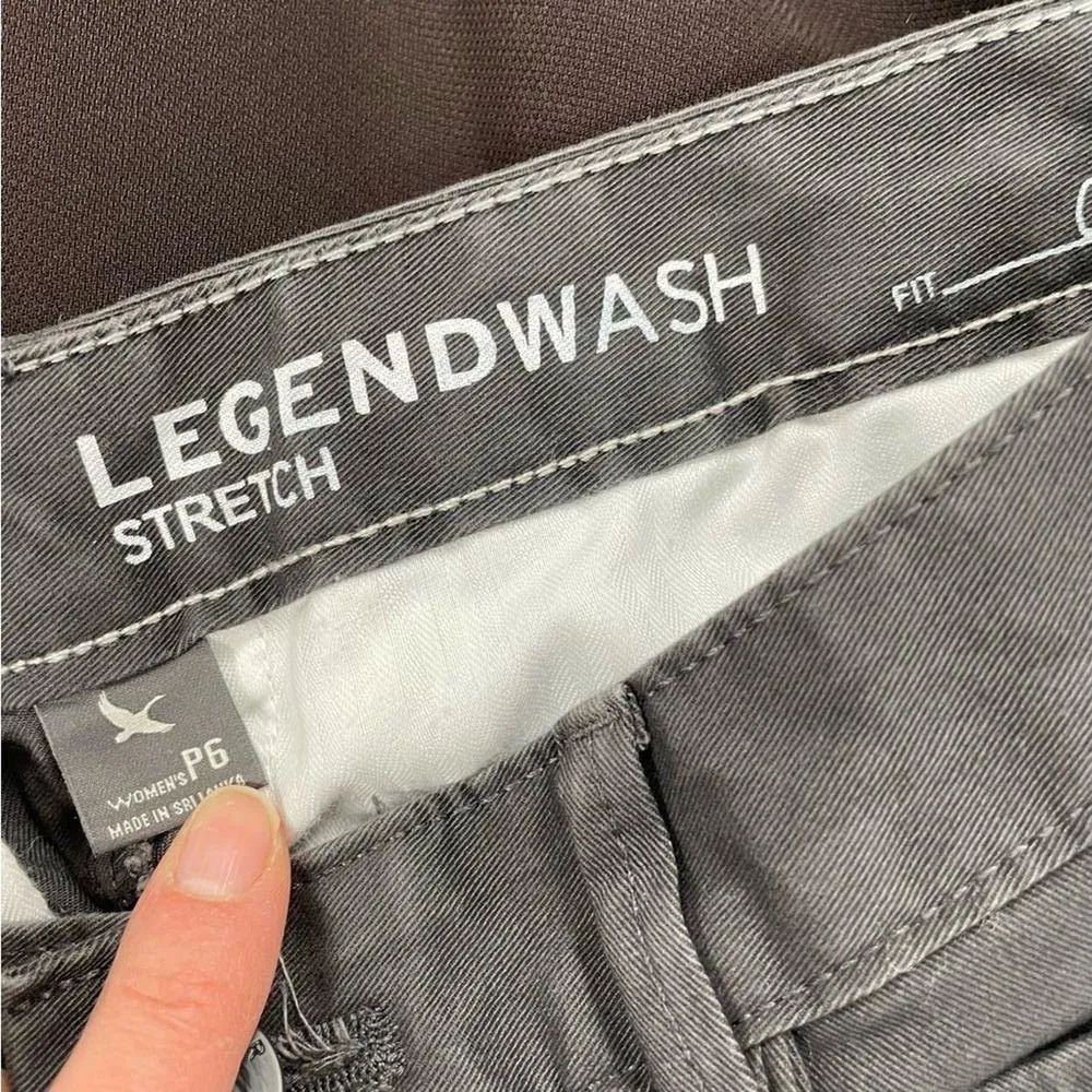 Eddie Bauer Grey Flat Front Chino Shorts Curvy Womens 6 Hiking Gorpcore Casual - Image 11