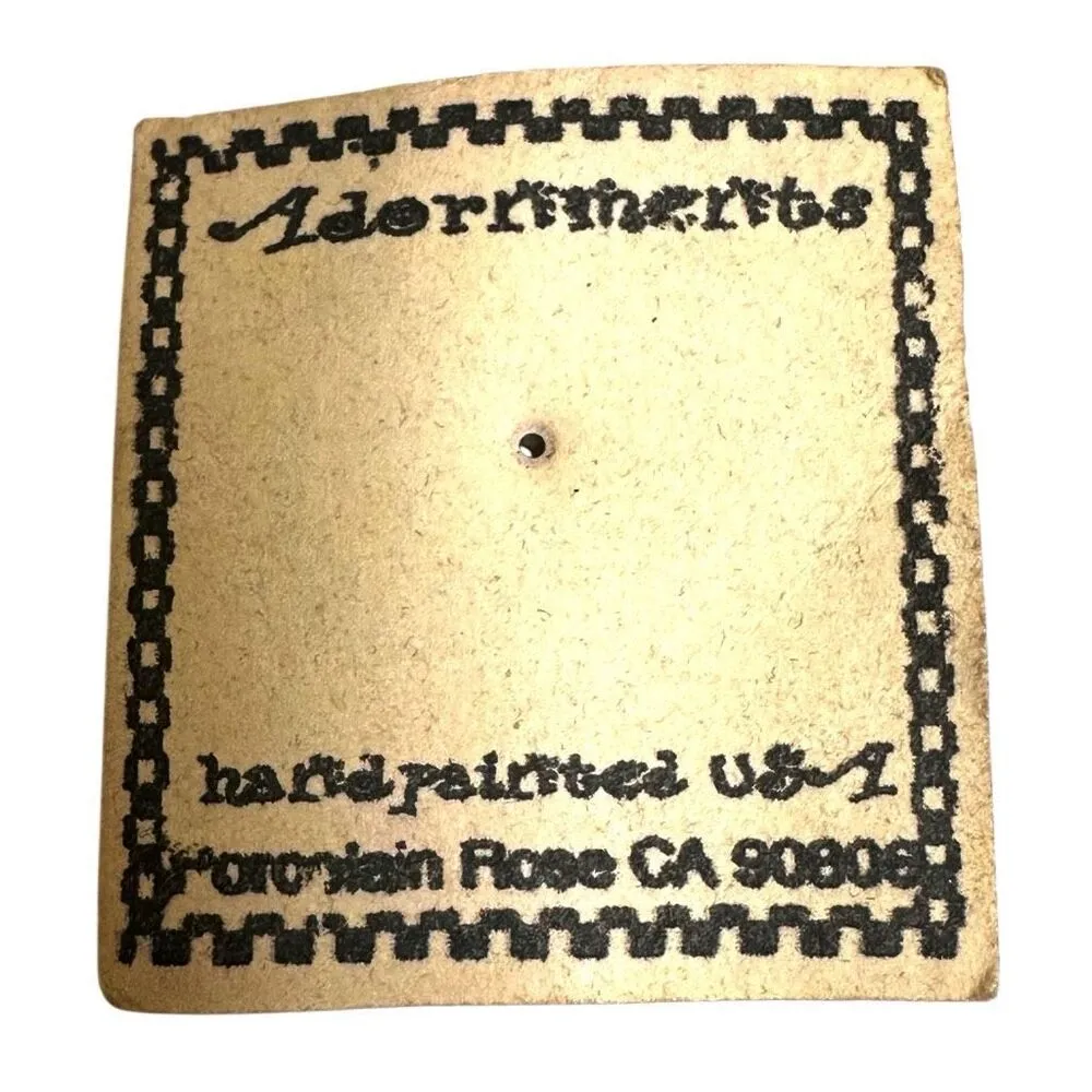 Hand painted porcelain heart pin - Image 4