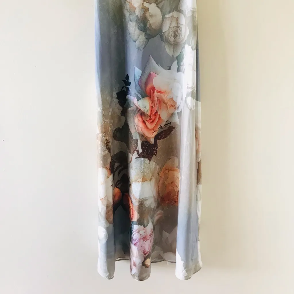 ALL SAINTS Bryony Rosalia Rose Abstract Print Slip Dress - Image 9